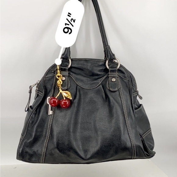 Fossil XL Black Leather Handbag - Picture 7 of 15